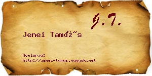 Jenei Tamás névjegykártya